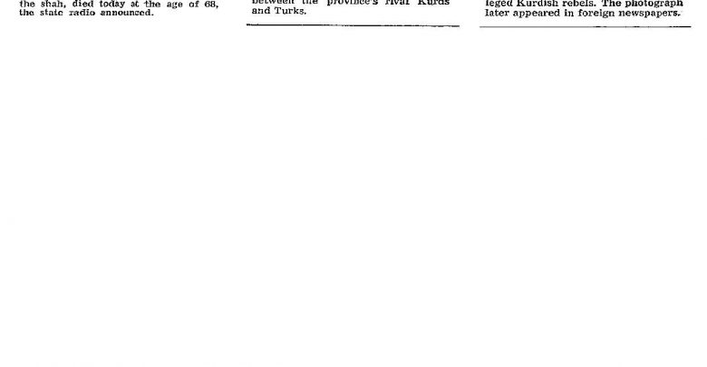 Photo of Newspaper reporting events of the latter half of 1979: Taleghani's passing, Kurdish-Turkish tensions, etc…