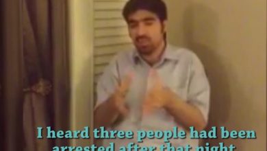 Photo of Video Witness Testimony of Ali Kalaei—witness to the attack on the funeral procession of Ezzatollah Sahabi